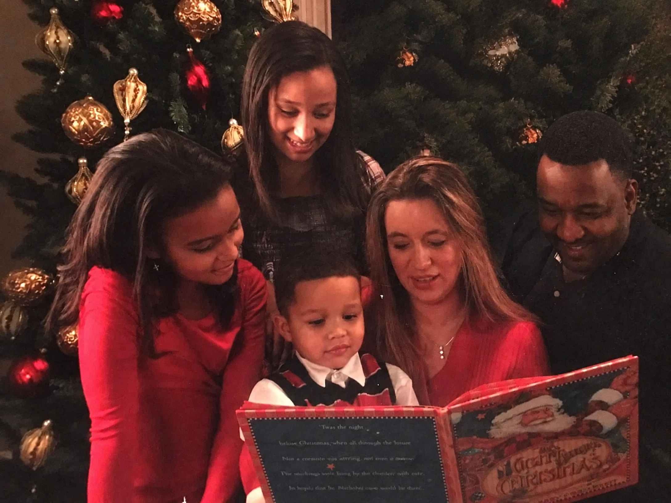 A family reading together